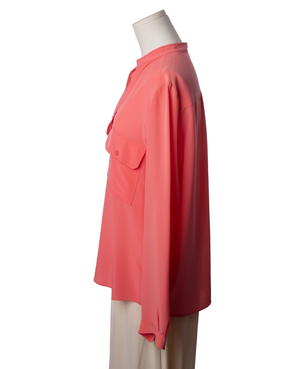 Stella McCartney Coral Silk Utility Blouse