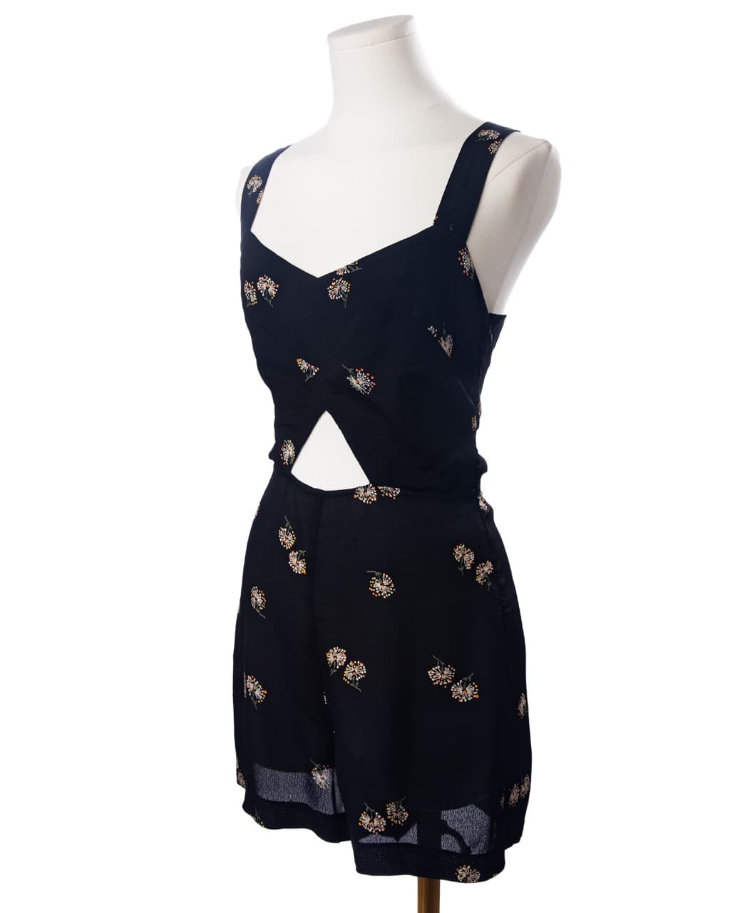 Reformation Floral Cutout Romper
