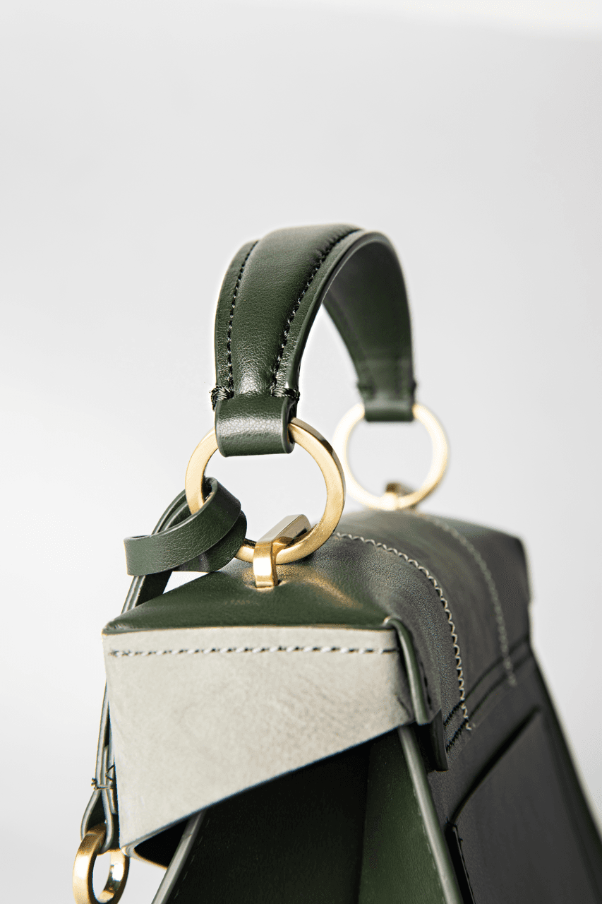 ZAC Zac Posen Amelia Mini Leather & Suede Colorblock Satchel in Parisian Nights