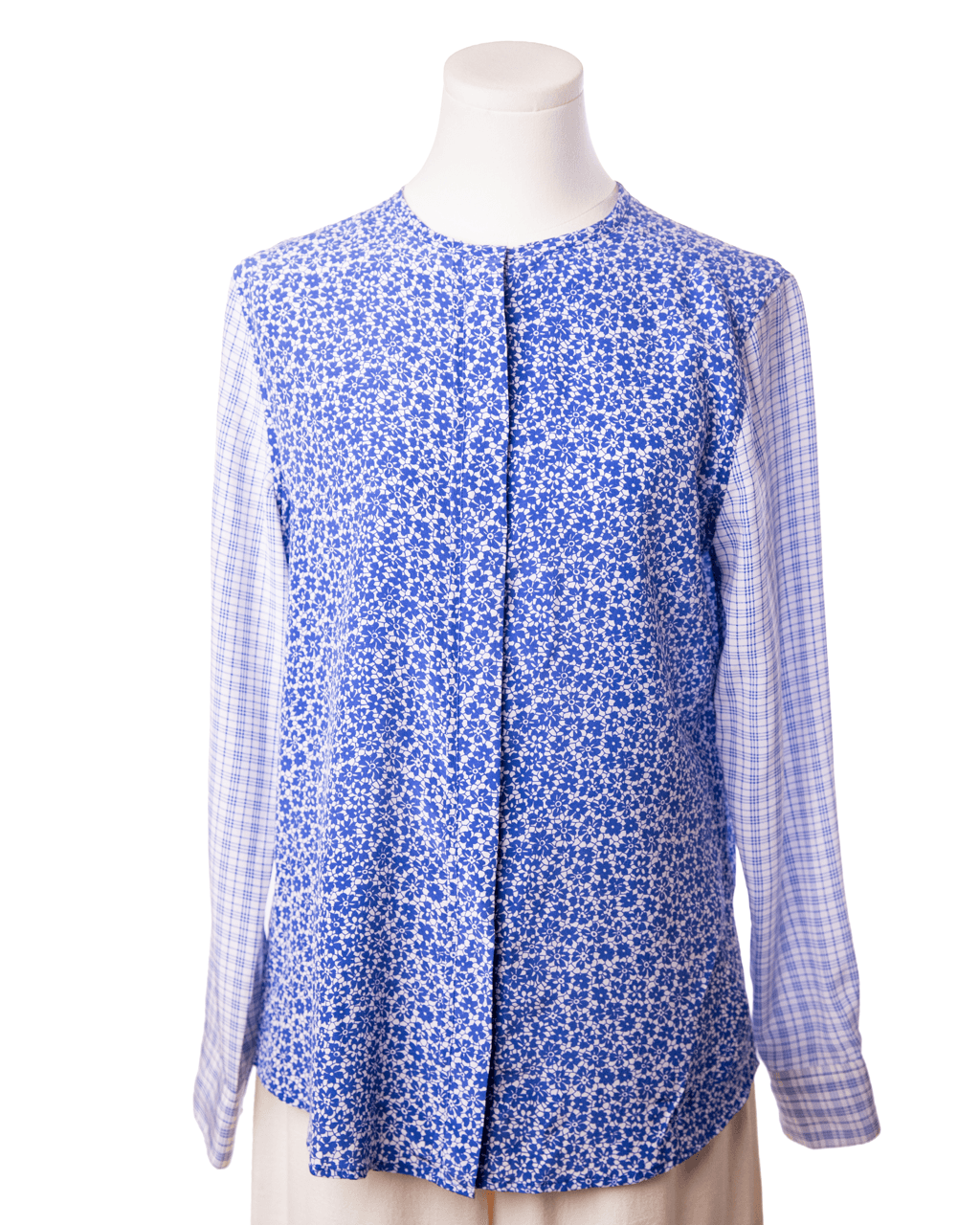 Equipment Lynn Mixed-Print Silk Blouse
