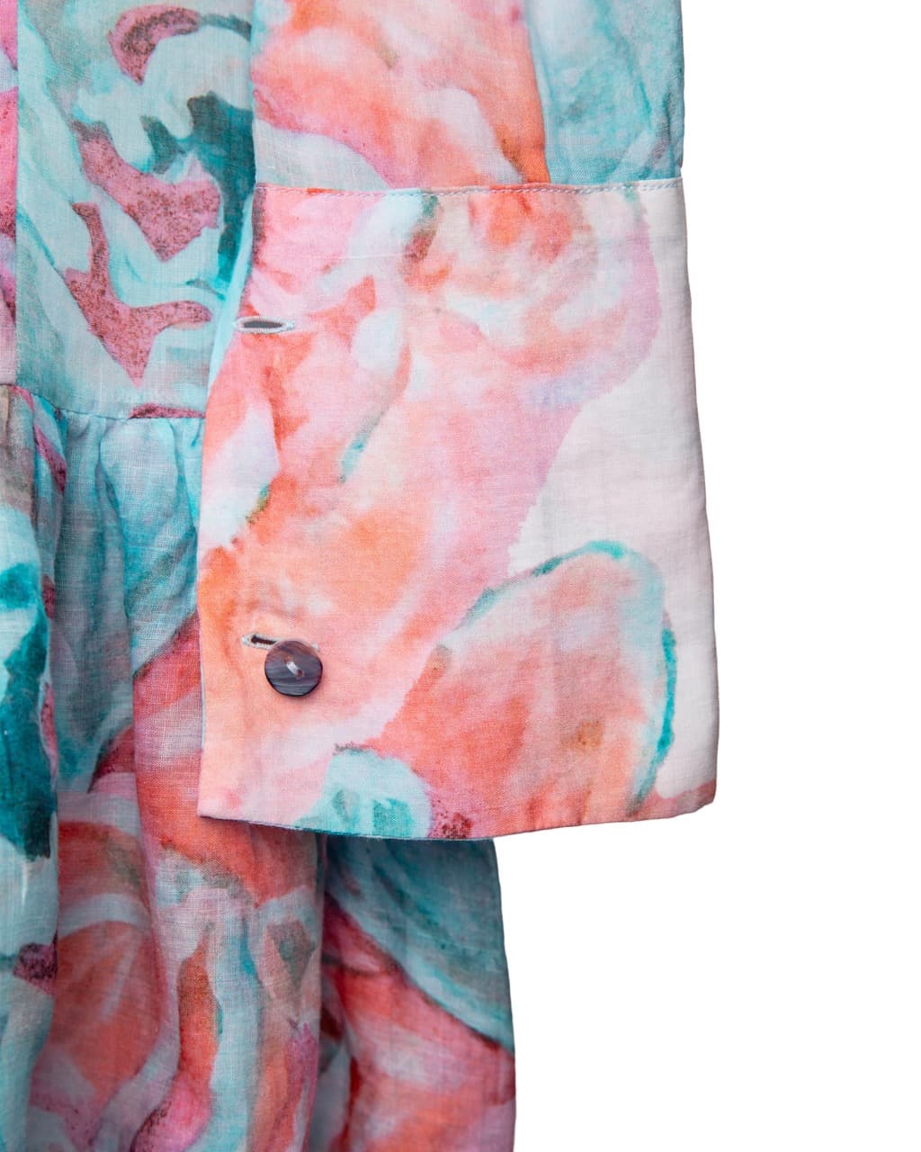 Ala von Auersperg Floral Cotton Voile Shirt Dress with Detachable Belt