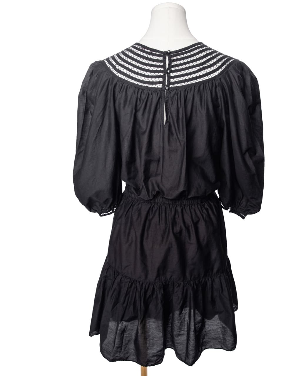 Joie Silk & Cotton Lace Yoke Mini Dress