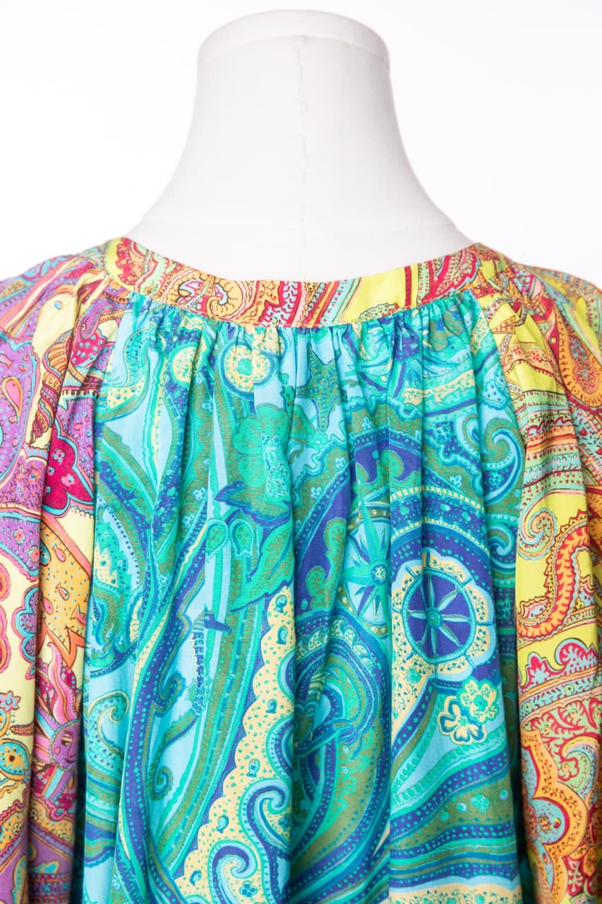 ALÉMAIS Paisley Tie-Neck Blouse NWT