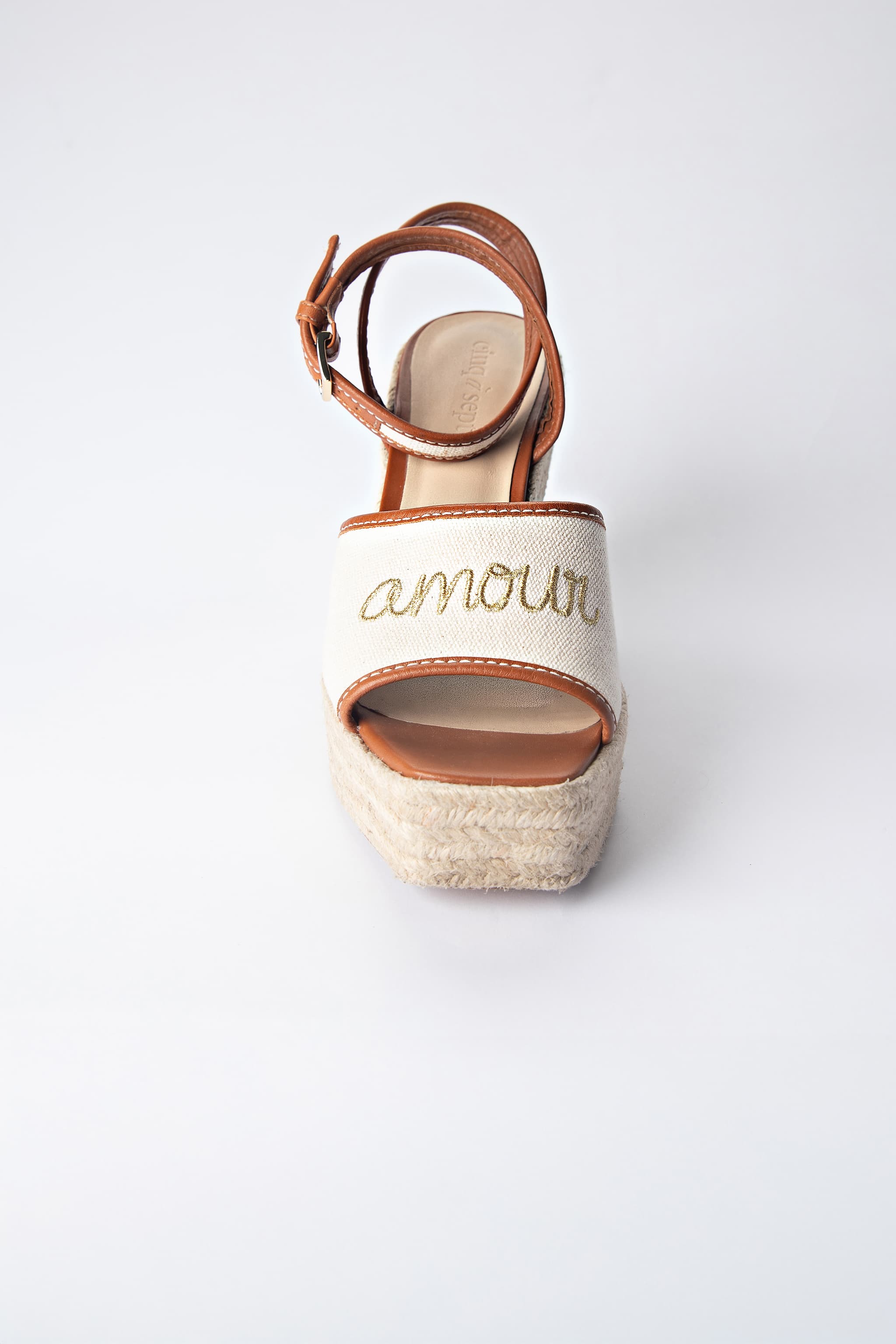 Cinq à Sept “Amour” Espadrille Wedge Sandals