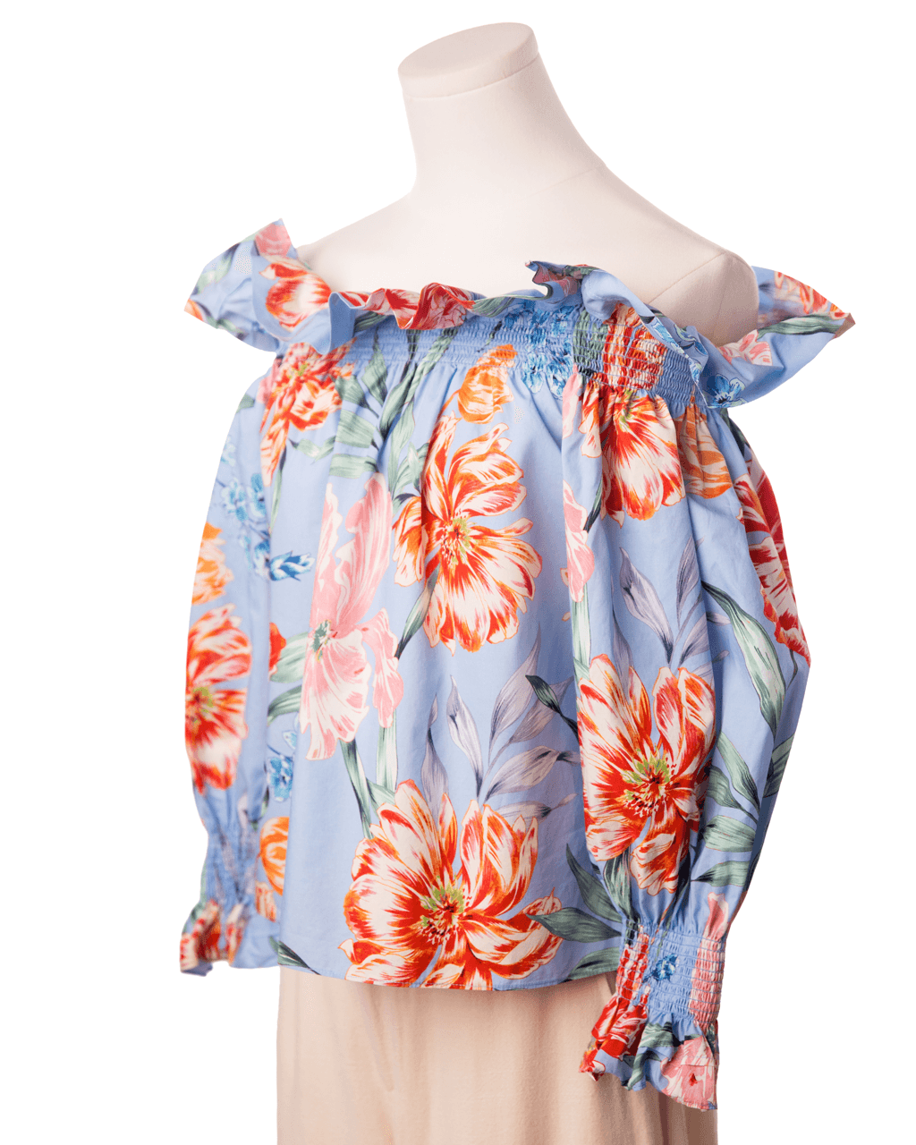 Christy Lynn Regina Floral Off-the-Shoulder Cotton Top