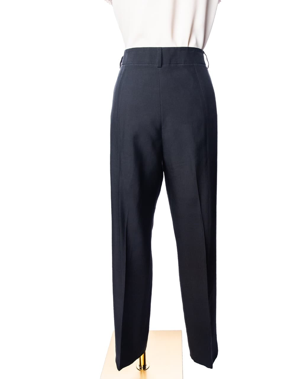 Giorgio Armani 100% Silk Navy Tailored Slacks
