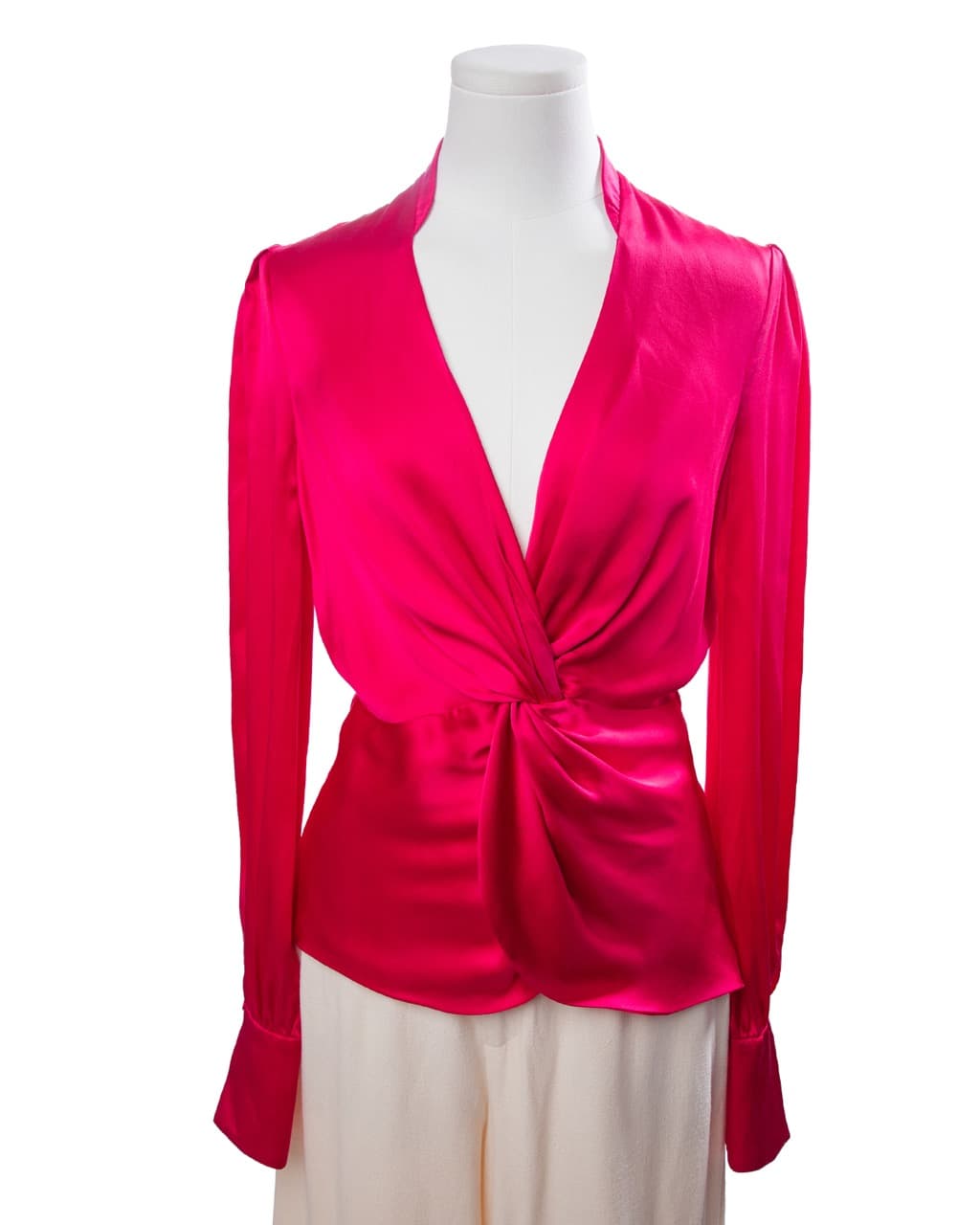 Jonathan Simkhai Silk Twist-Front Blouse