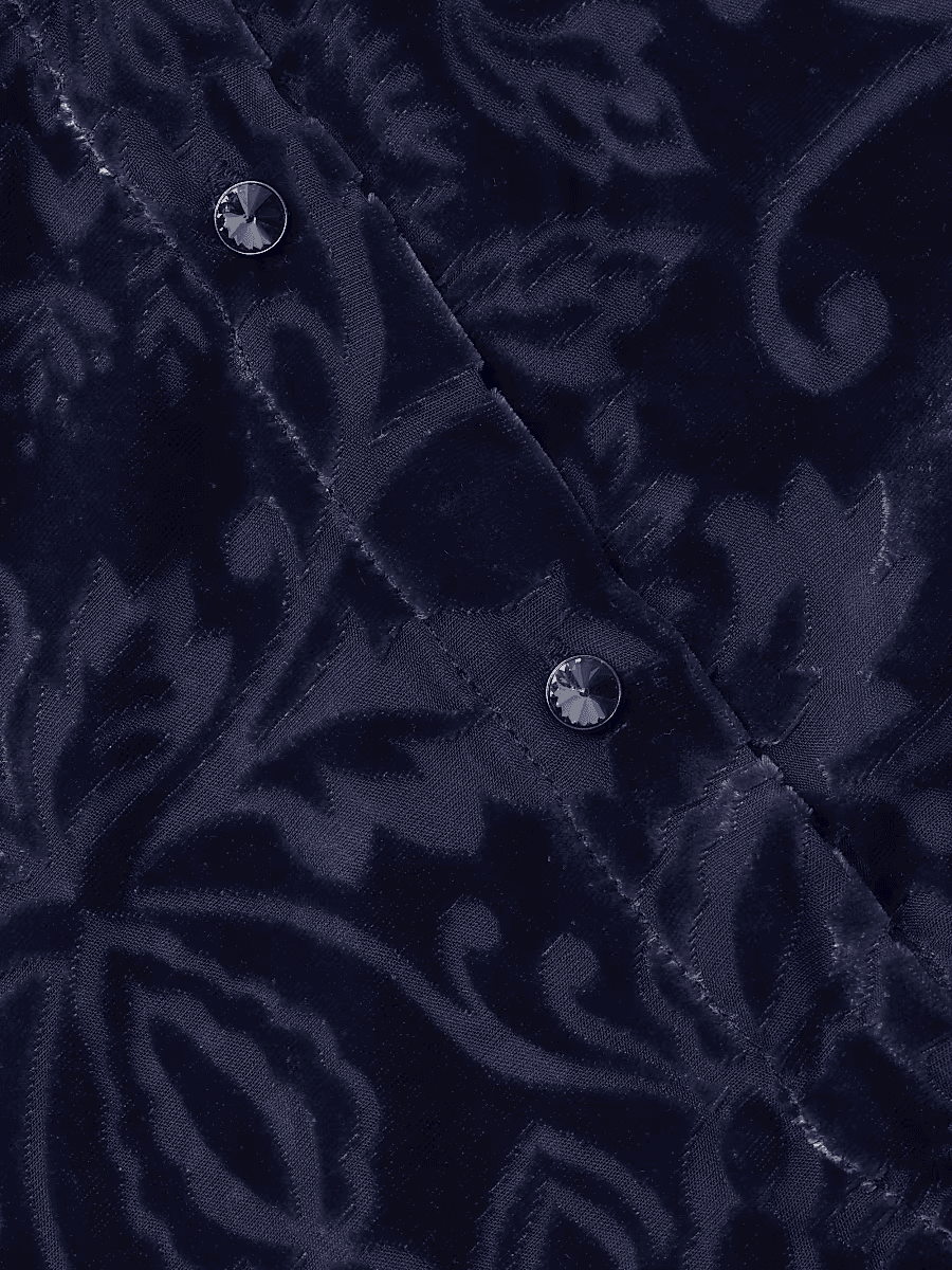 Jade by Johnny Was “Midnight Sapphire Burnout Velvet Blouse”