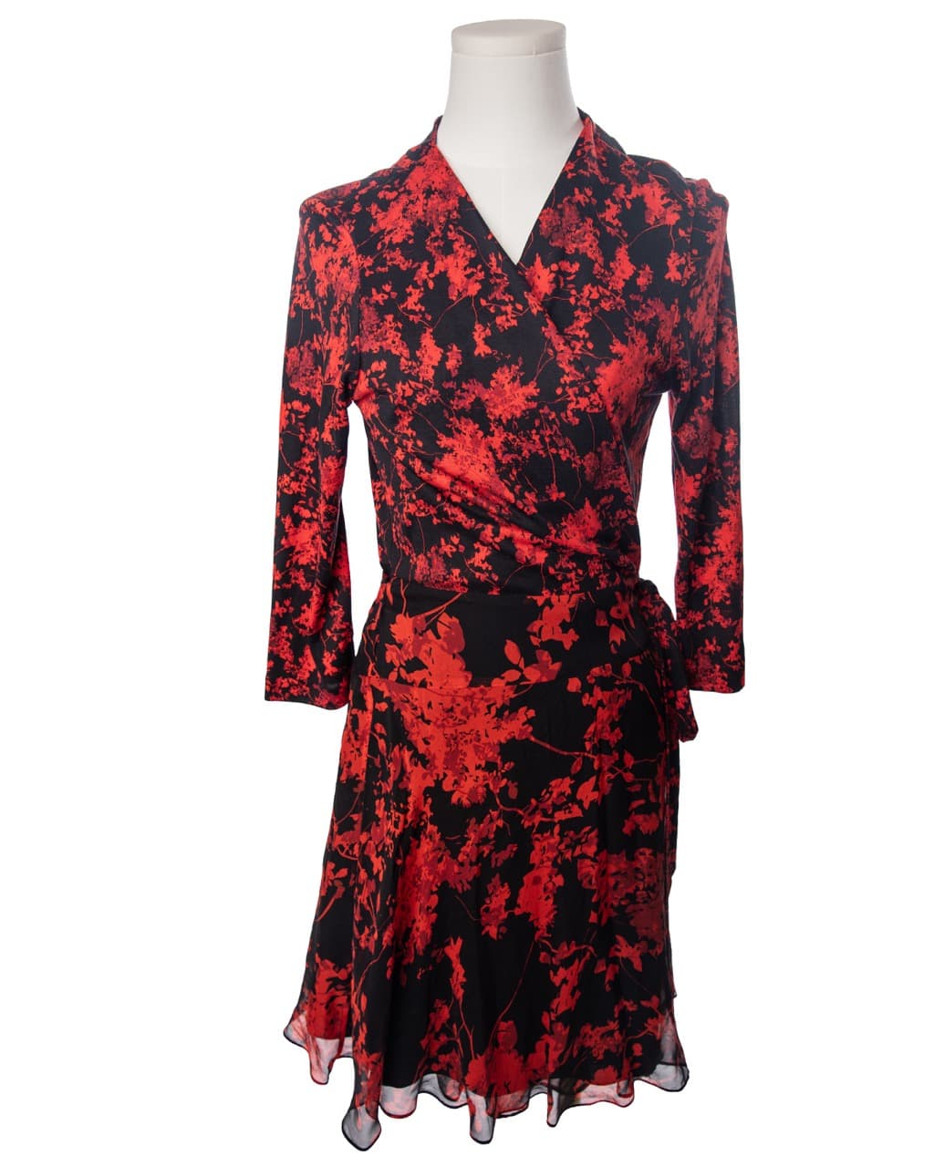 Diane von Furstenberg 100% Silk Floral Wrap Dress