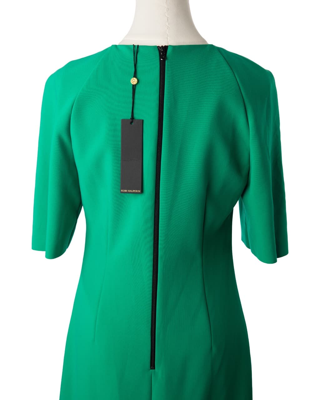 Kobi Halperin Green Pleated Shift Dress NWT