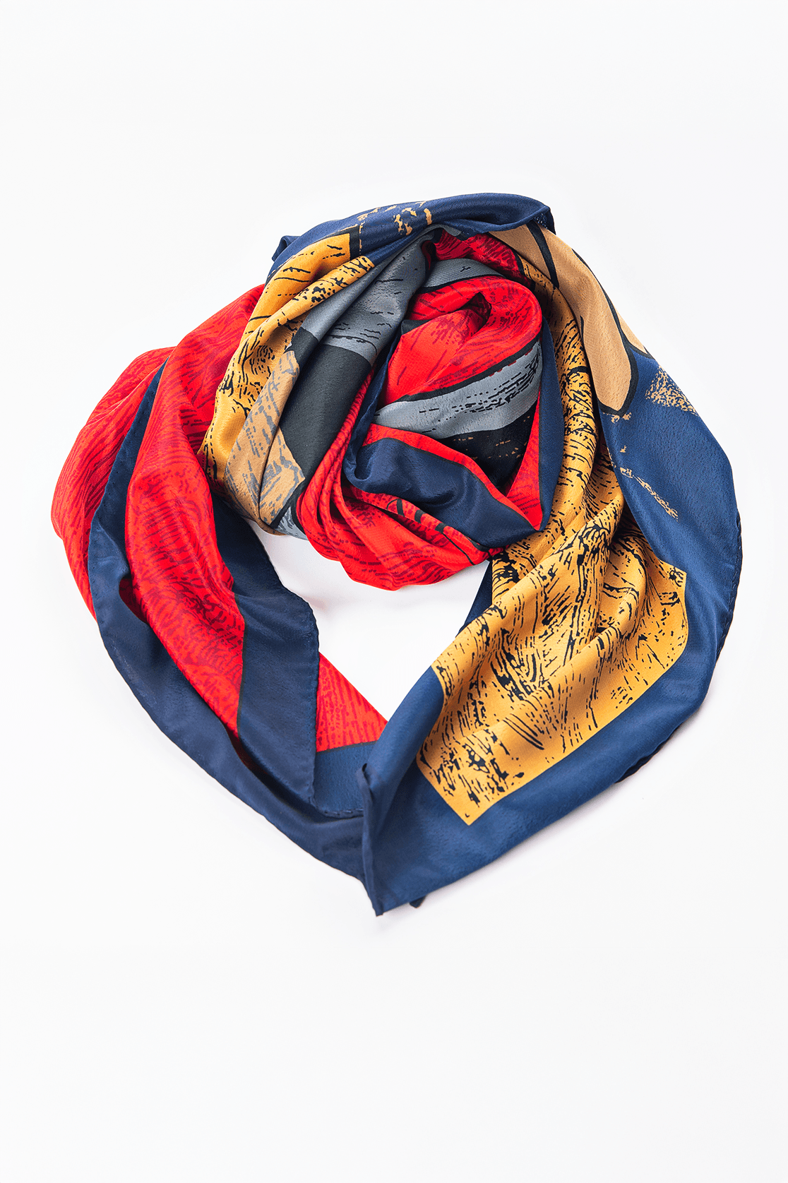 100% Silk Art Scarf