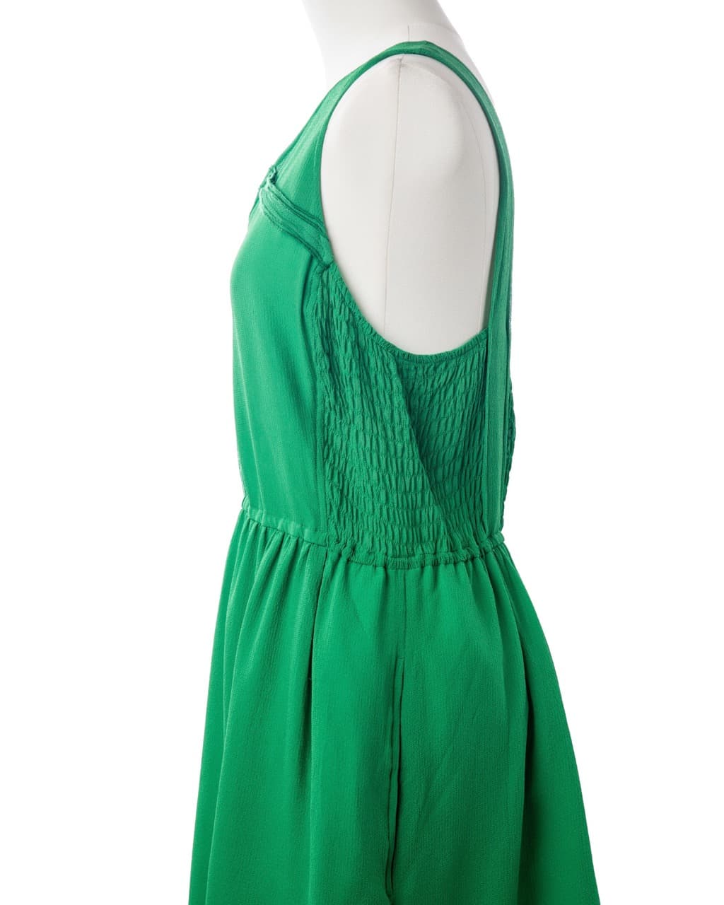 Marc by Marc Jacobs Emerald Silk Textured Sleeveless Dress