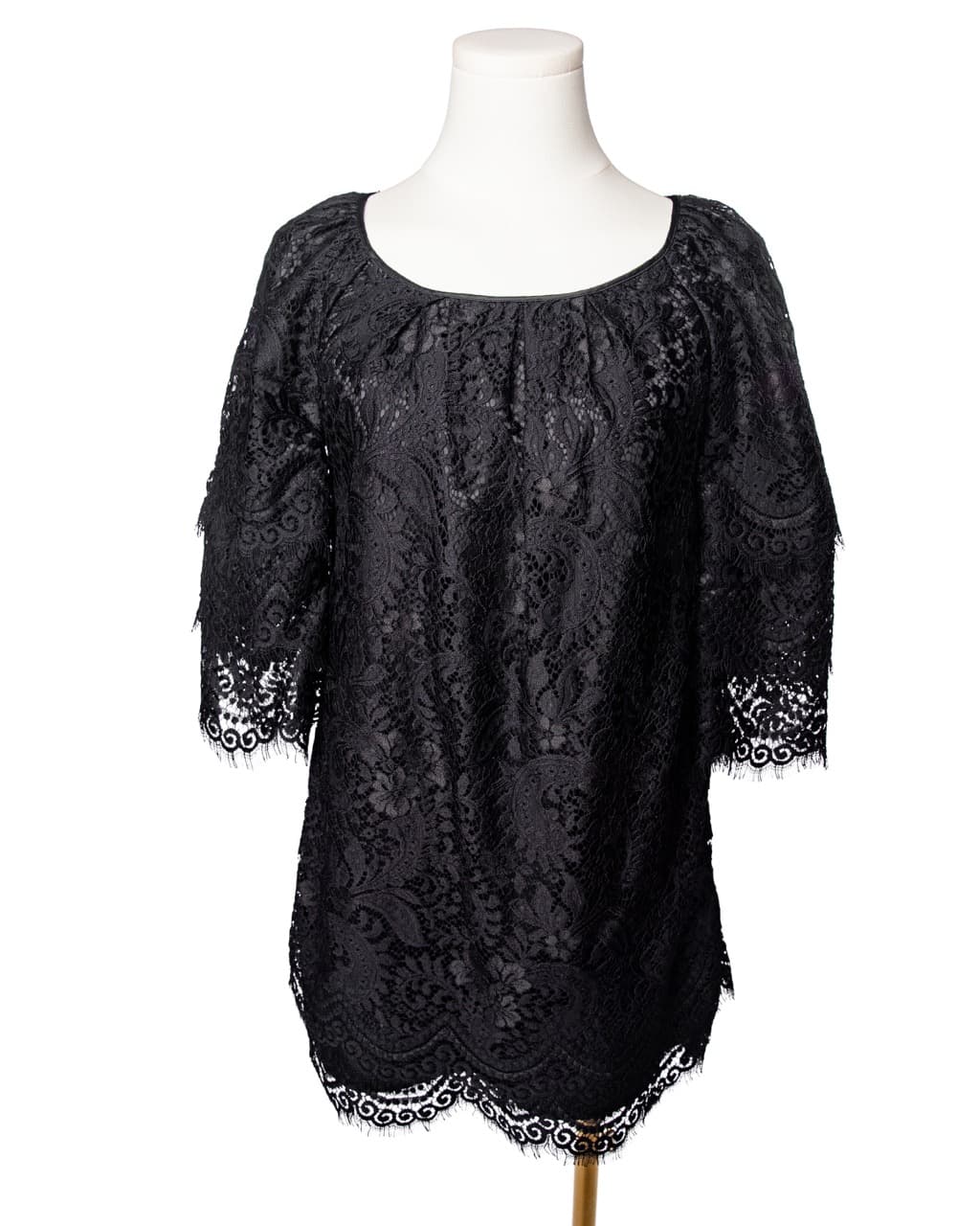 Leifsdottir Black Lace Shift Dress