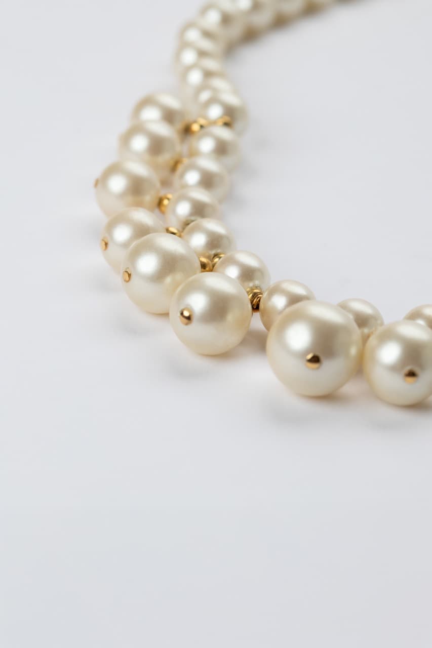 Napier Faux Pearl Statement Necklace & Drop Earring Set