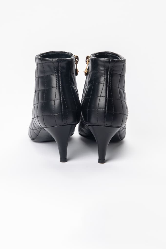 CHANEL Quilted Lambskin Ankle Booties | Authenticated