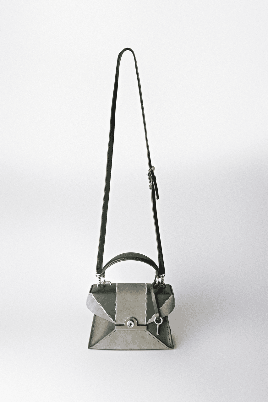 ZAC Zac Posen Amelia Mini Leather & Suede Colorblock Satchel in Parisian Nights