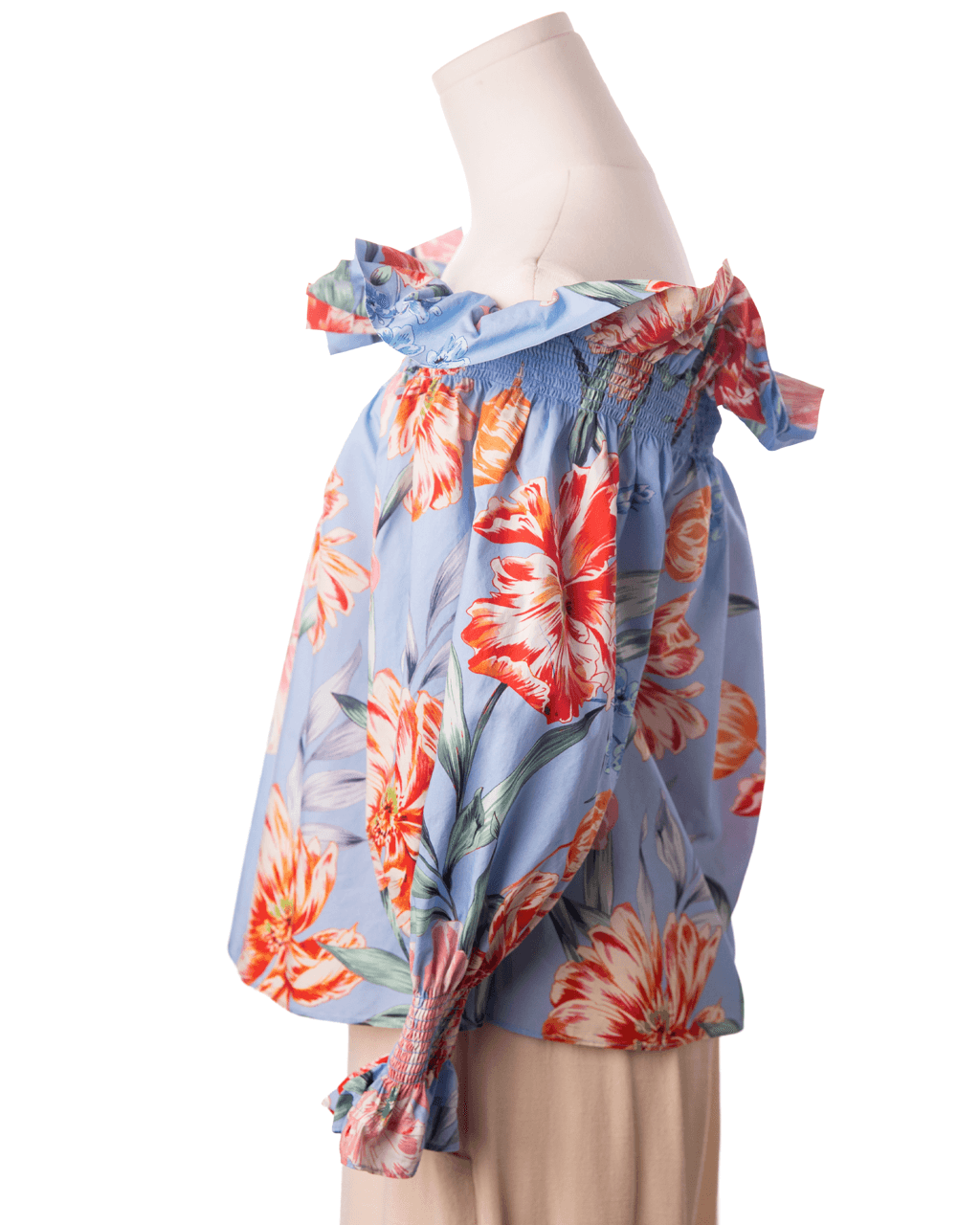 Christy Lynn Regina Floral Off-the-Shoulder Cotton Top