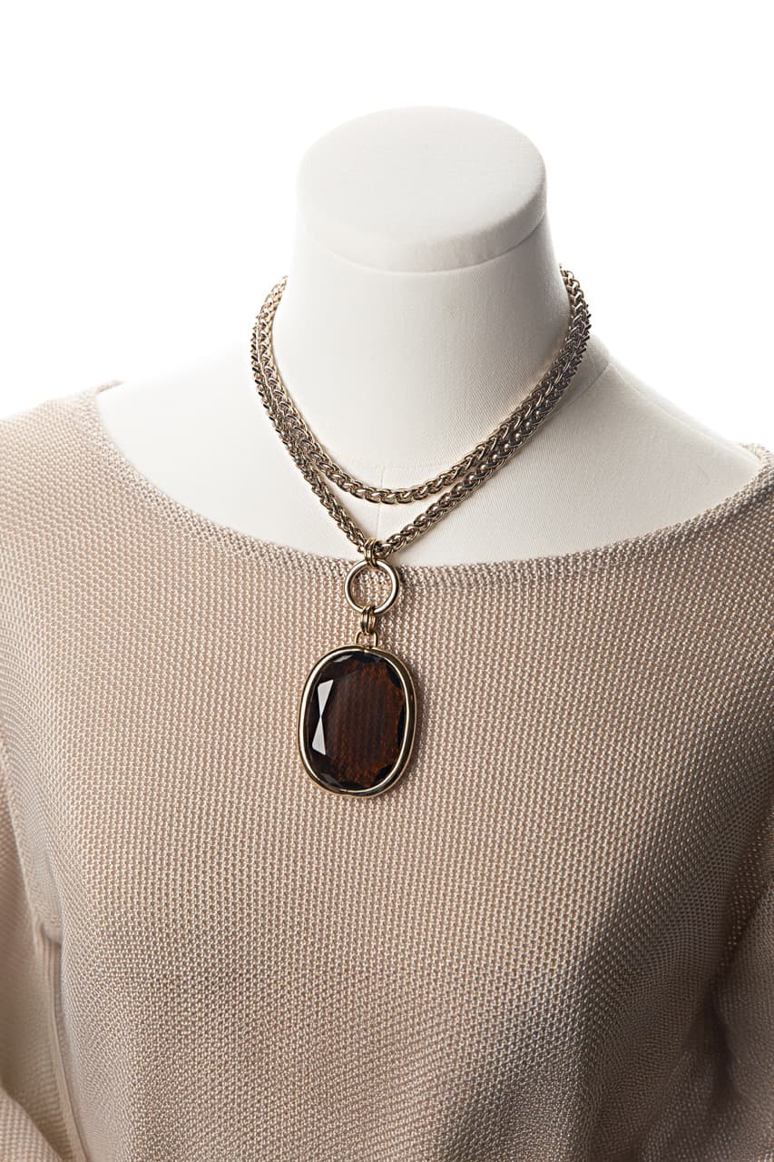 Joan Rivers Gold-Tone Faceted Pendant Necklace