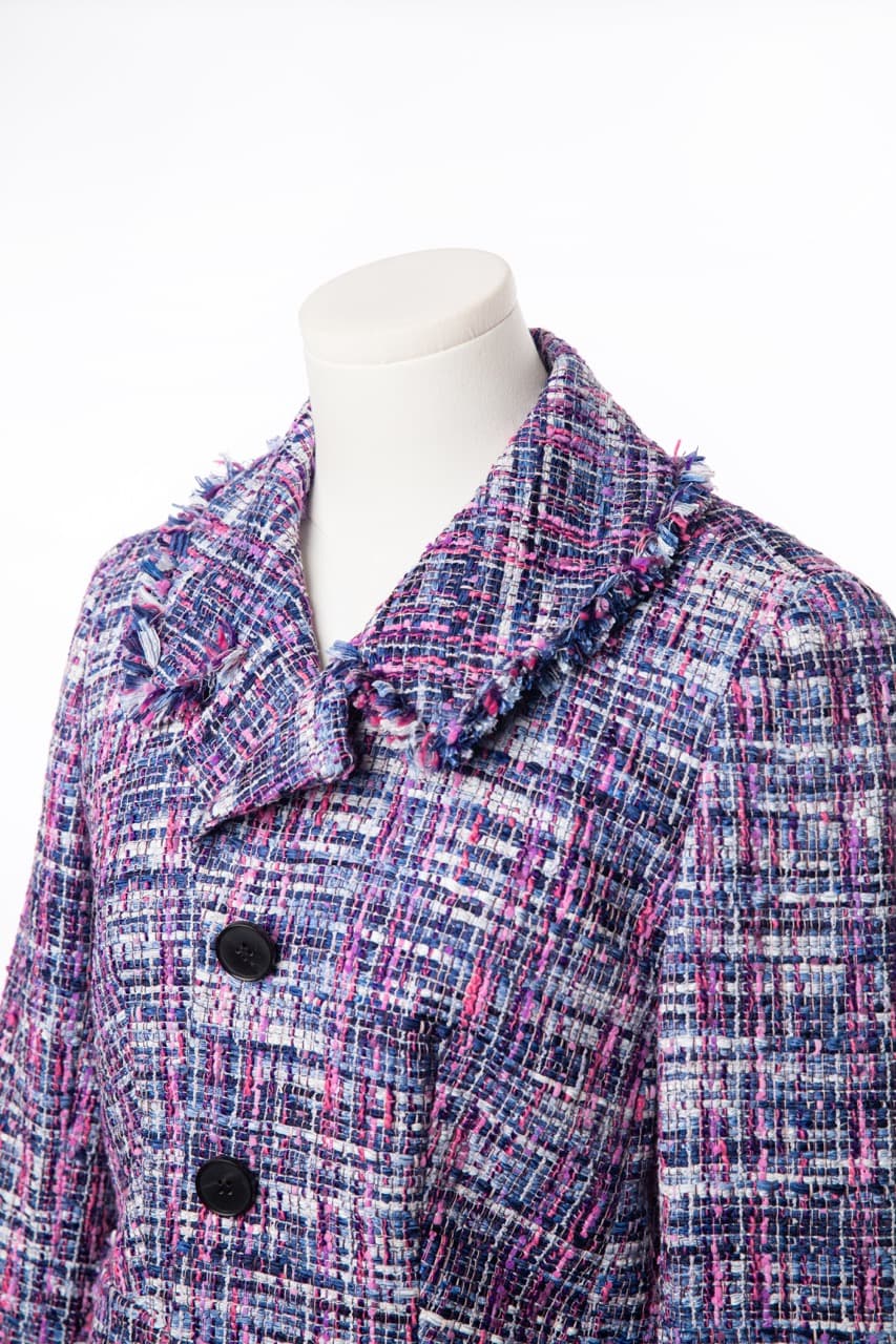 Lafayette 148 New York Petite Tweed Fringe Blazer