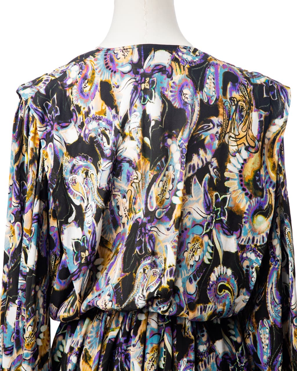 IRO Damie Silk-Blend Abstract Paisley Mini Dress