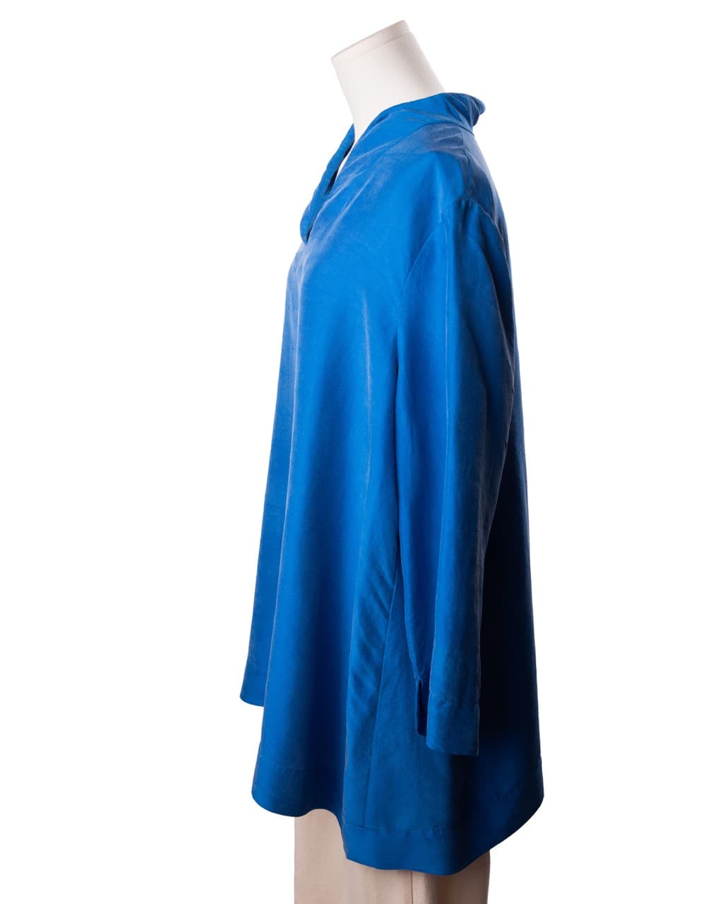 Eileen Fisher Cobalt Blue 100% Silk Tunic Blouse