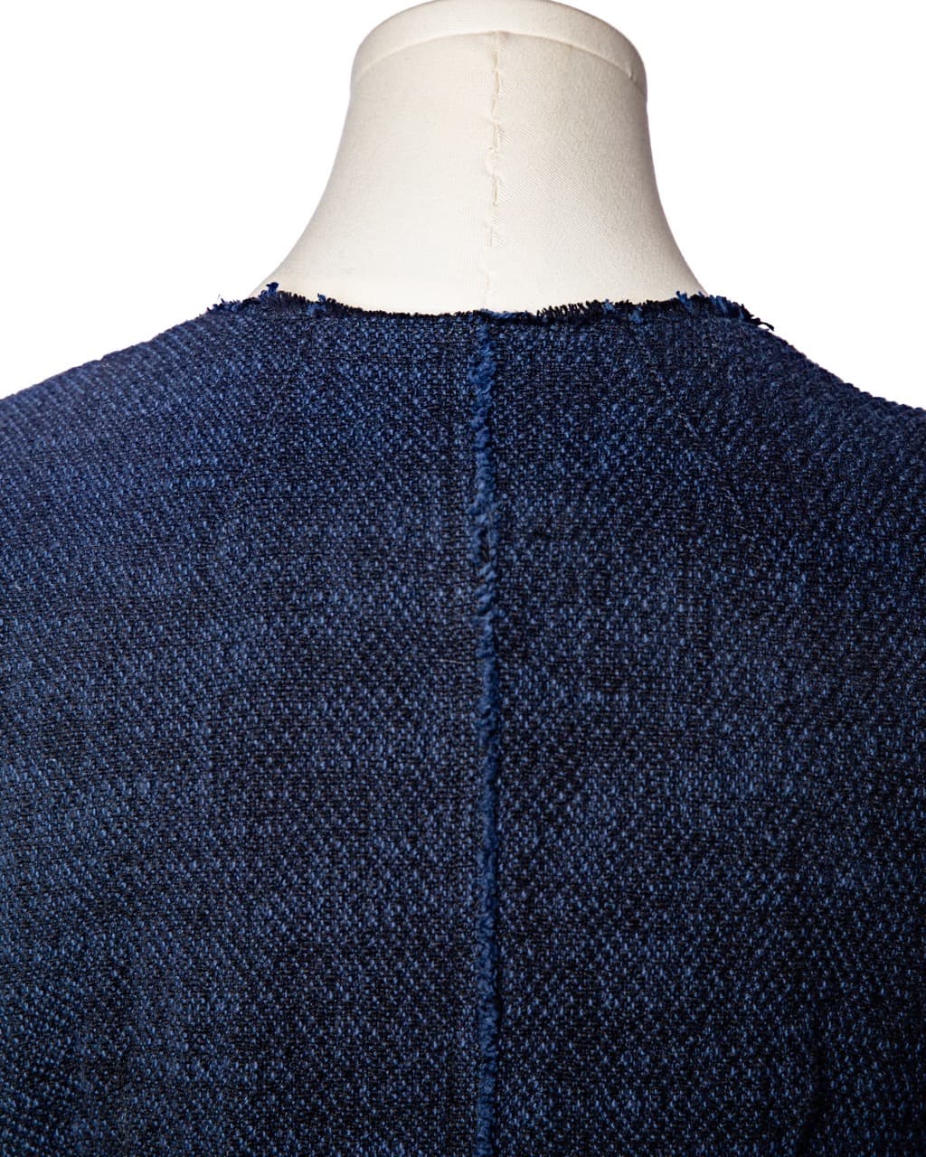 Rebecca Taylor Navy Tweed Zip-Front Jacket