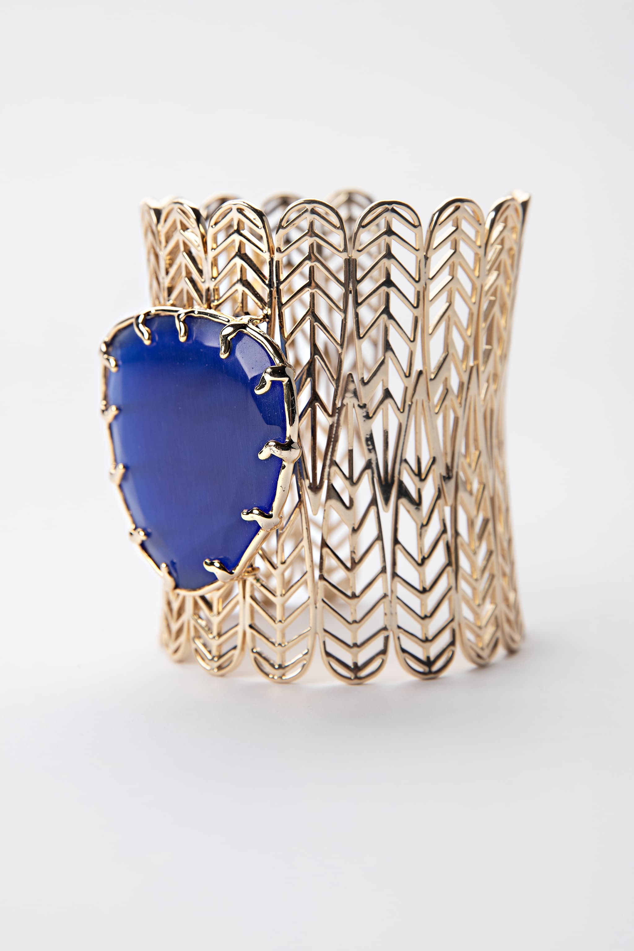 Electric Blue Statement Cuff Bracelet