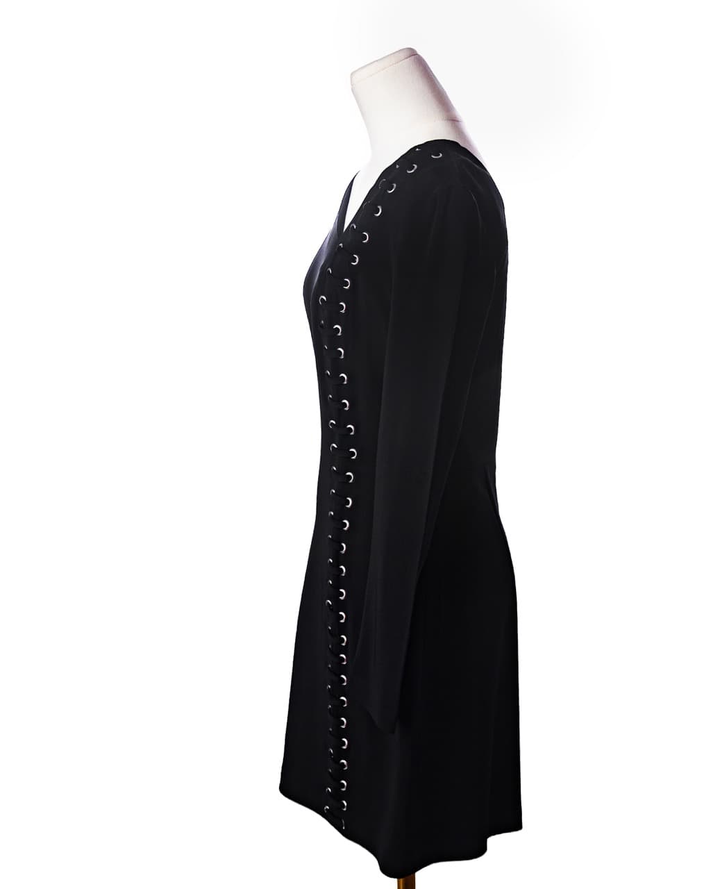 A.L.C. Lace-Up Long Sleeve Mini Dress
