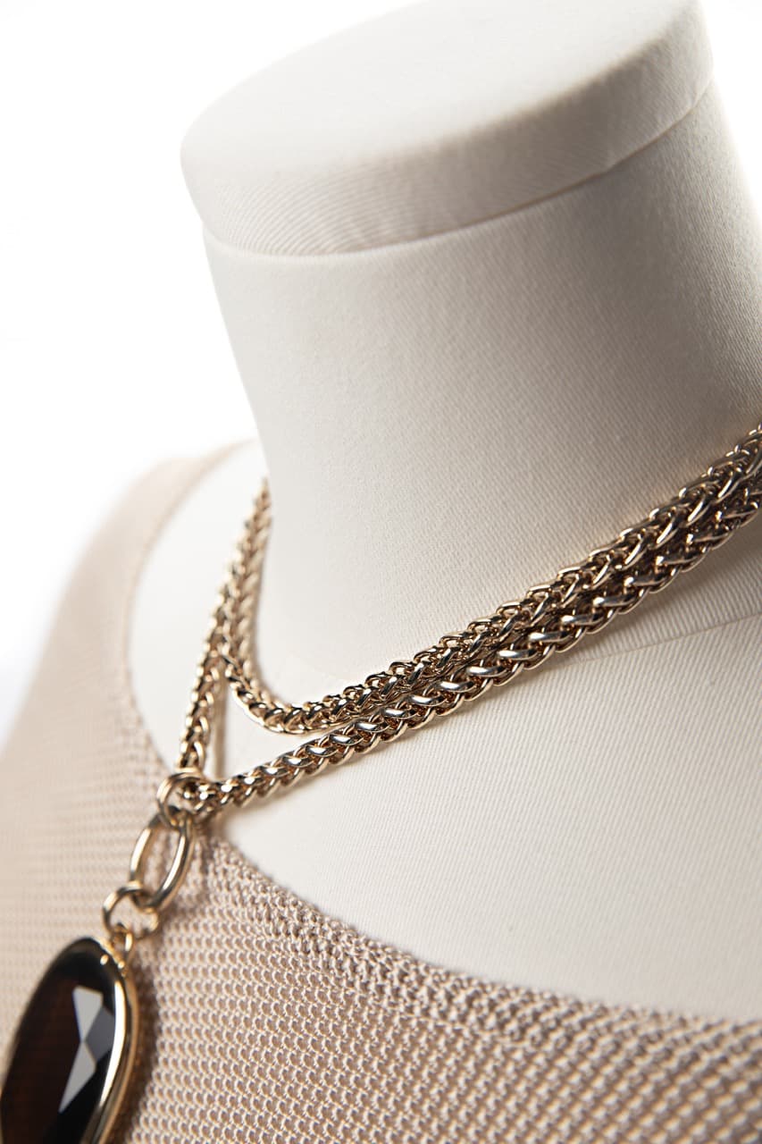 Joan Rivers Gold-Tone Faceted Pendant Necklace