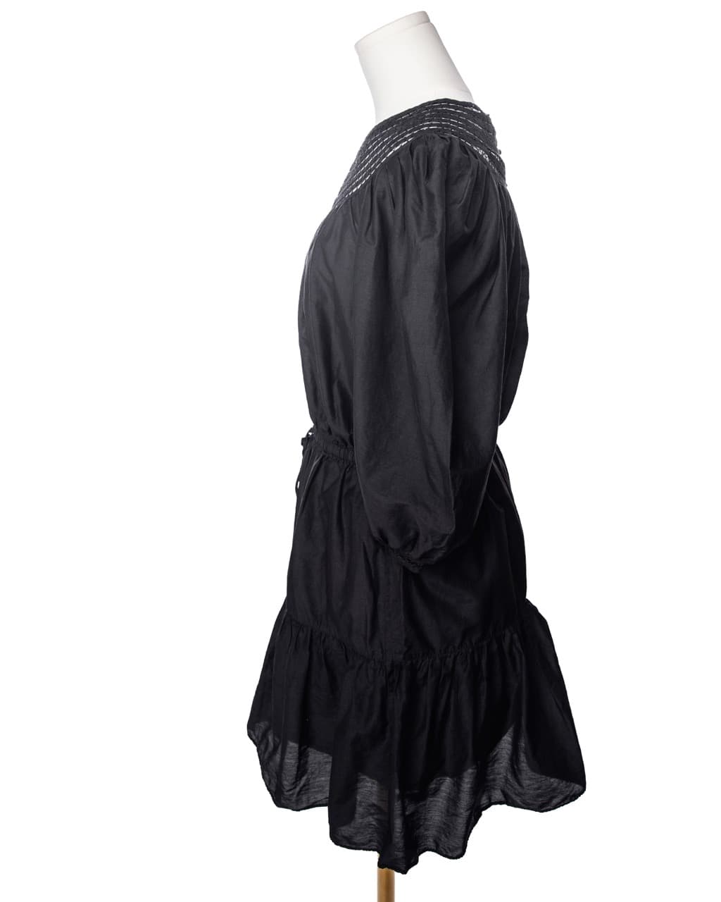 Joie Silk & Cotton Lace Yoke Mini Dress