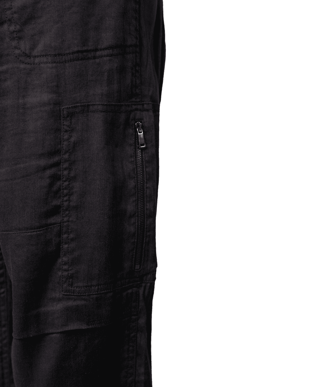 Vince Black Linen-Blend Utility Cargo Pants