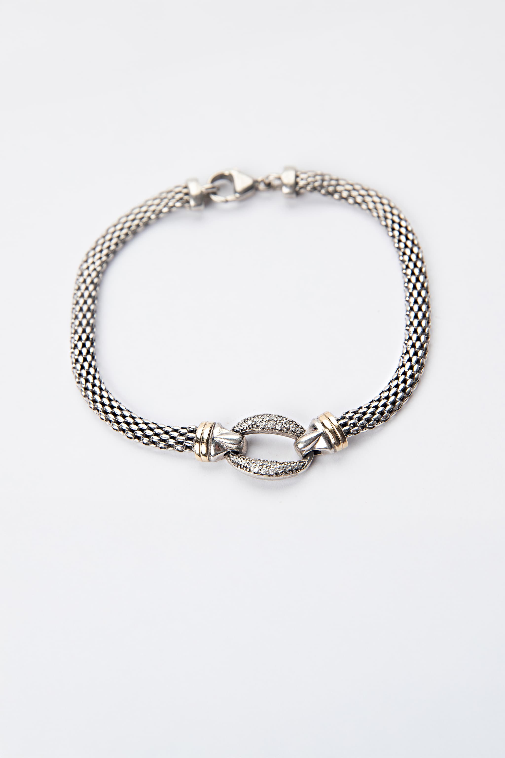 Elevated Mixed Metal Mesh Bracelet