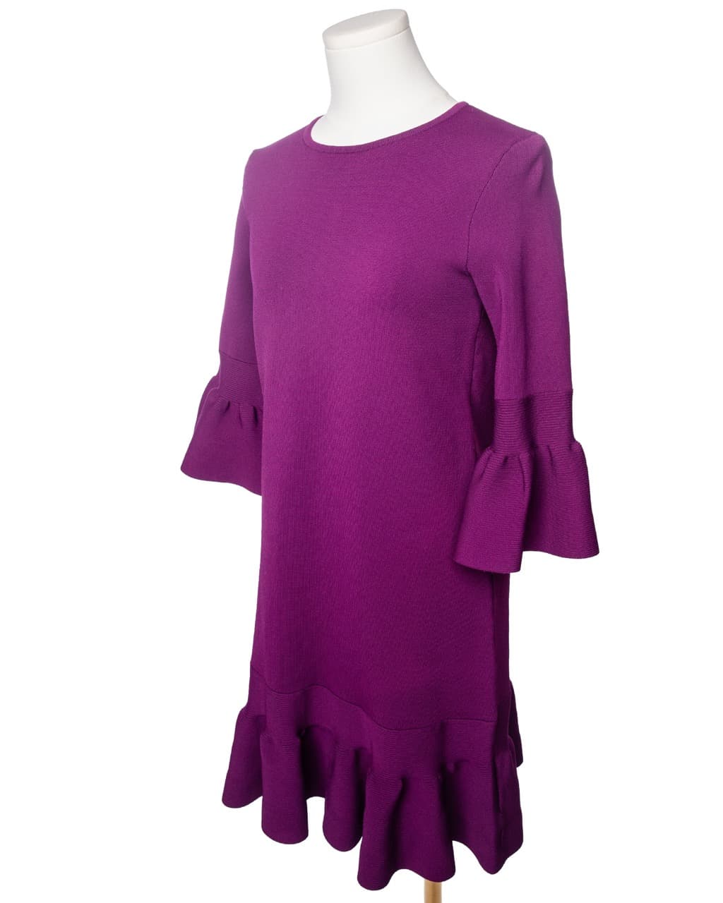 Ted Baker Magenta Bell Sleeve Knit Dress