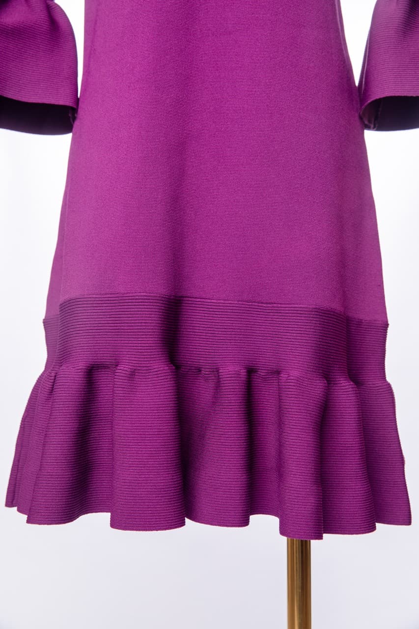 Ted Baker Magenta Bell Sleeve Knit Dress