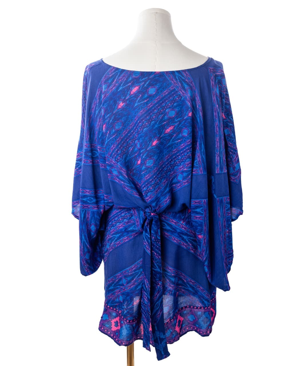 Twelfth Street by Cynthia Vincent Printed Kimono Sleeve Belted Dress