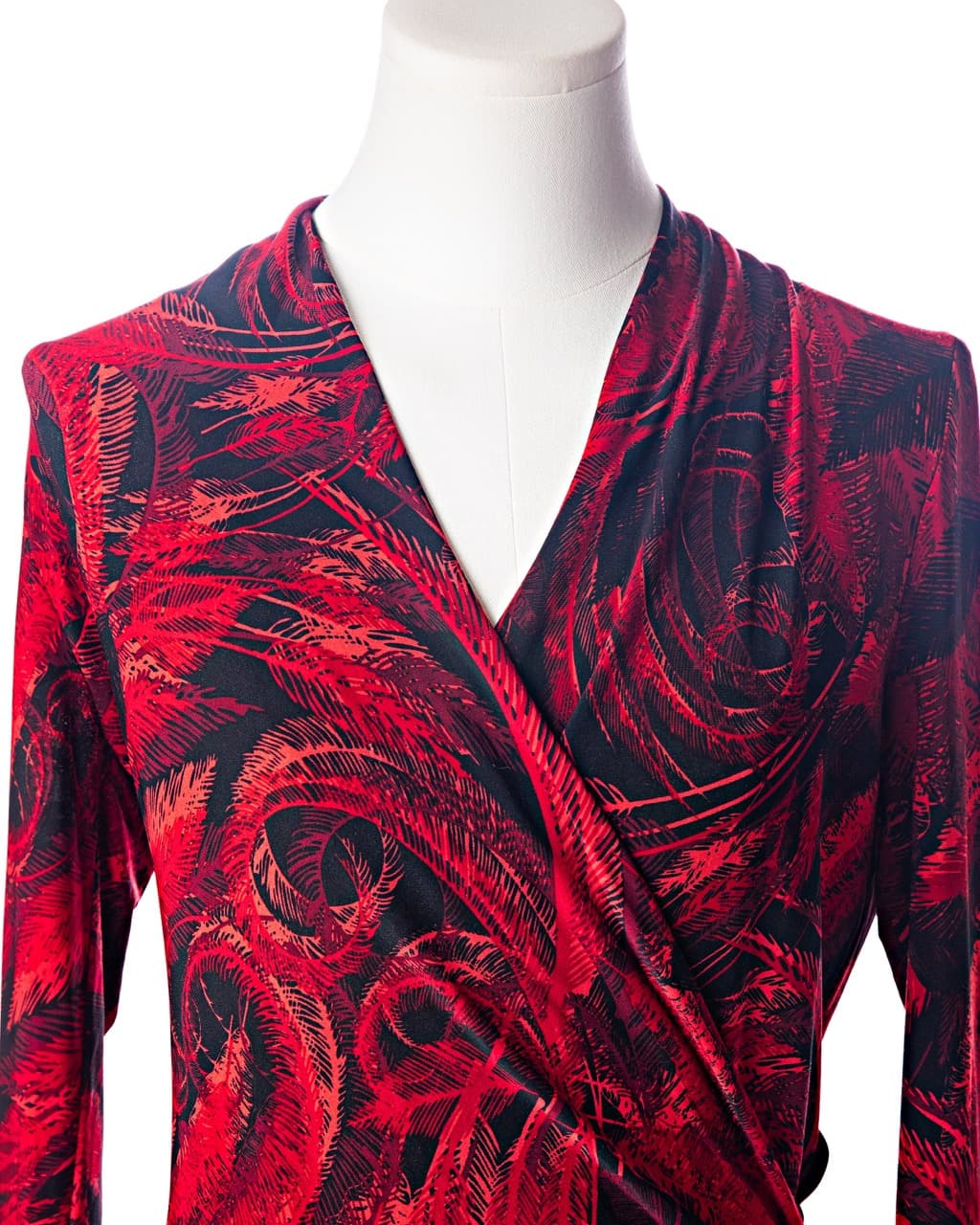 Norma Kamali Printed Faux Wrap Dress
