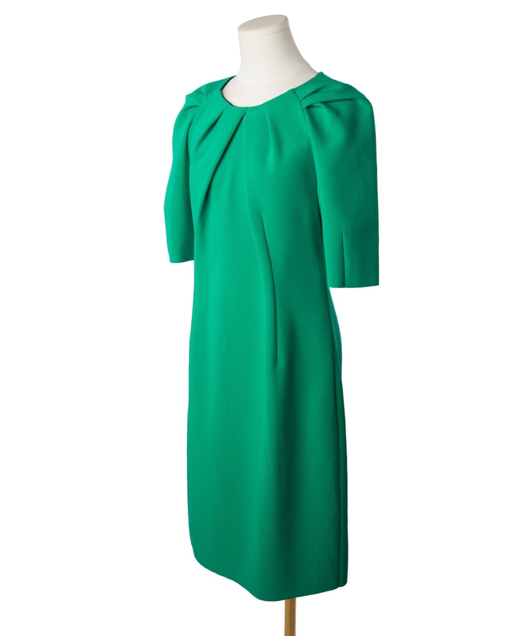 Kobi Halperin Green Pleated Shift Dress NWT