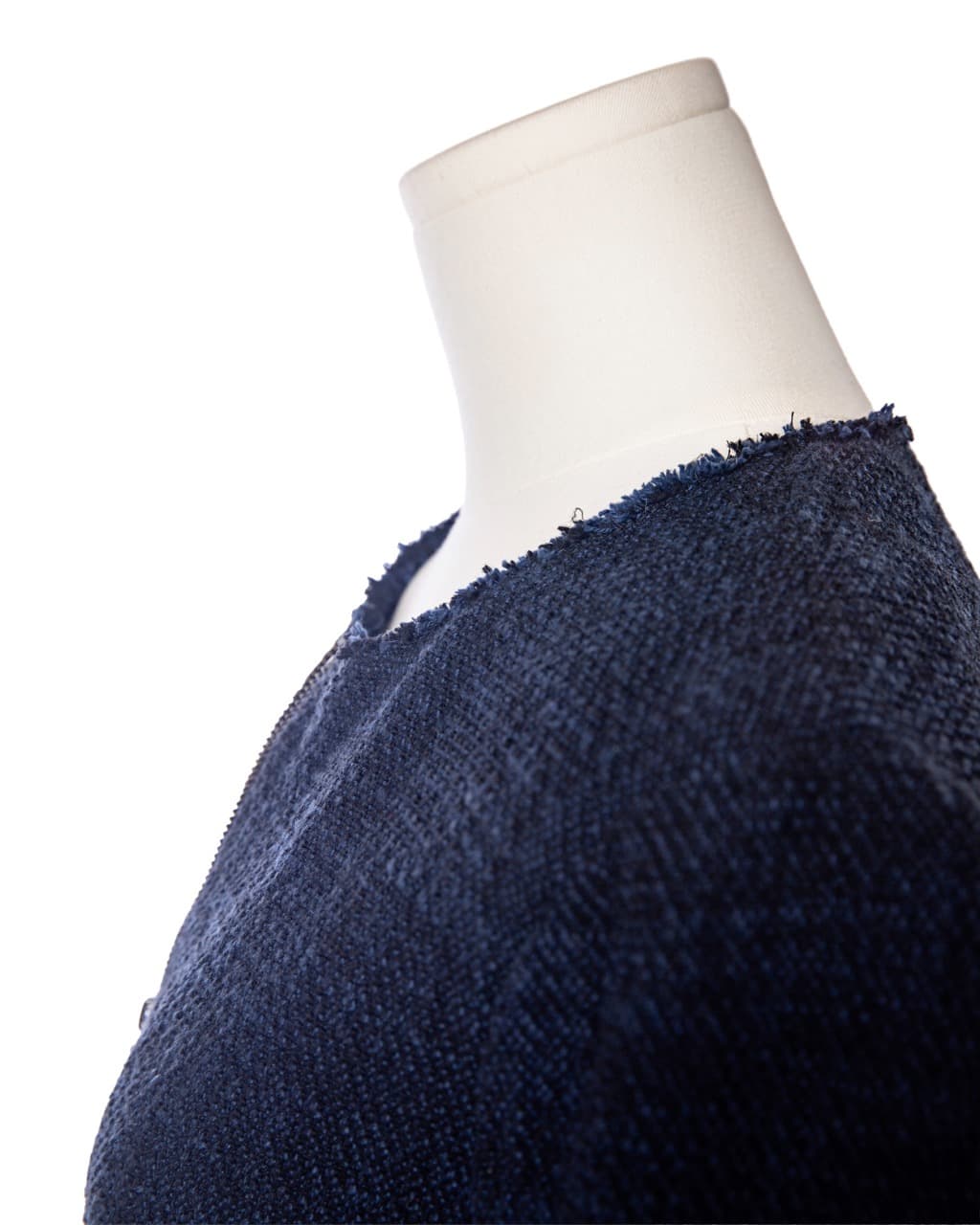 Rebecca Taylor Navy Tweed Zip-Front Jacket