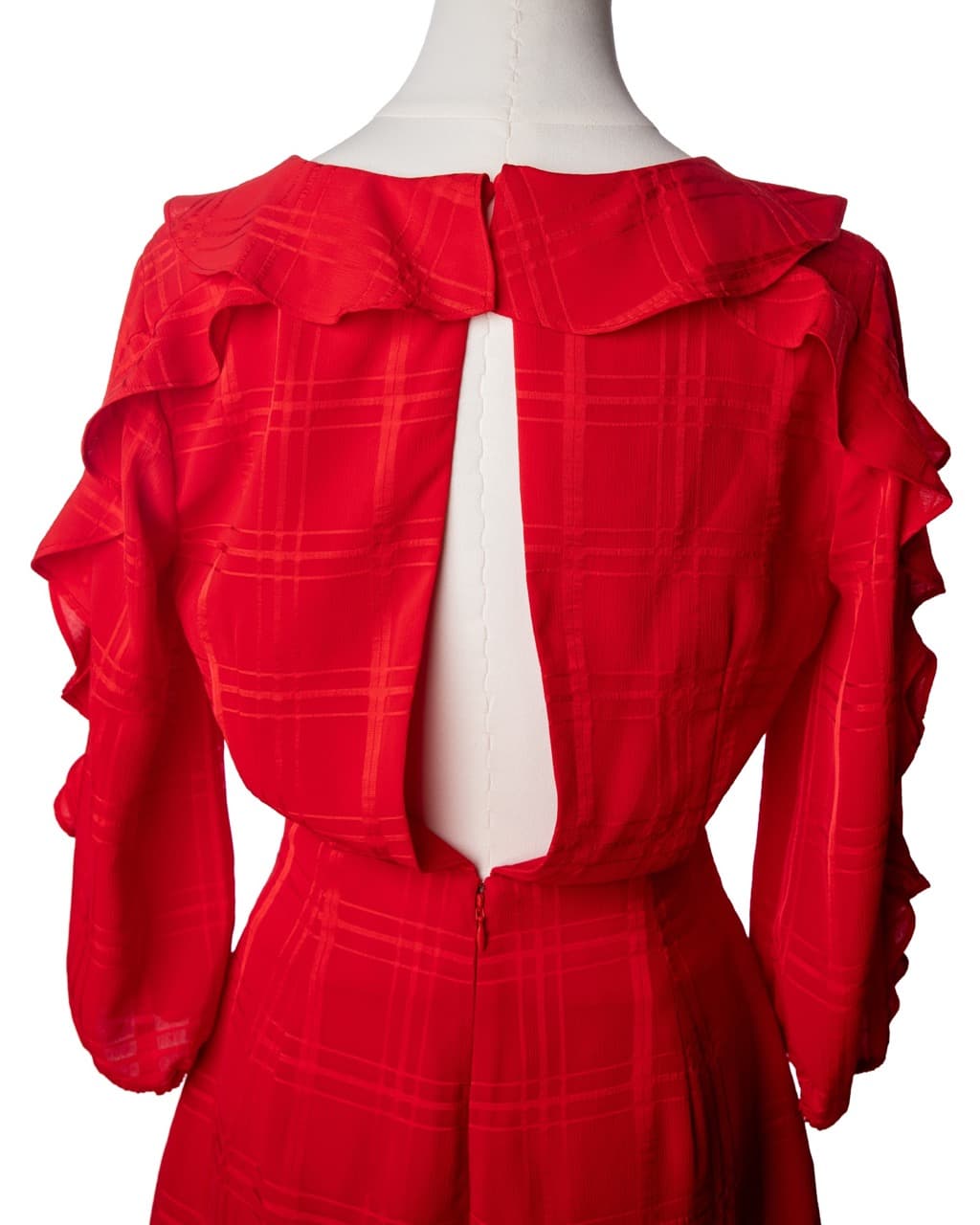 Majorelle Scarlet Ruffle Cutout Romper