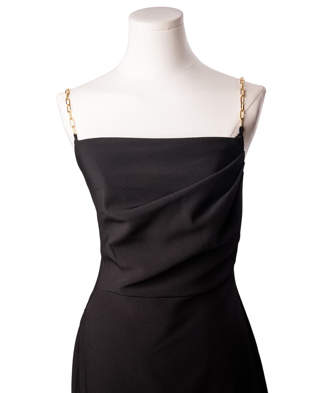 HALSTON Draped Chain Strap Cocktail Dress | New Without Tags