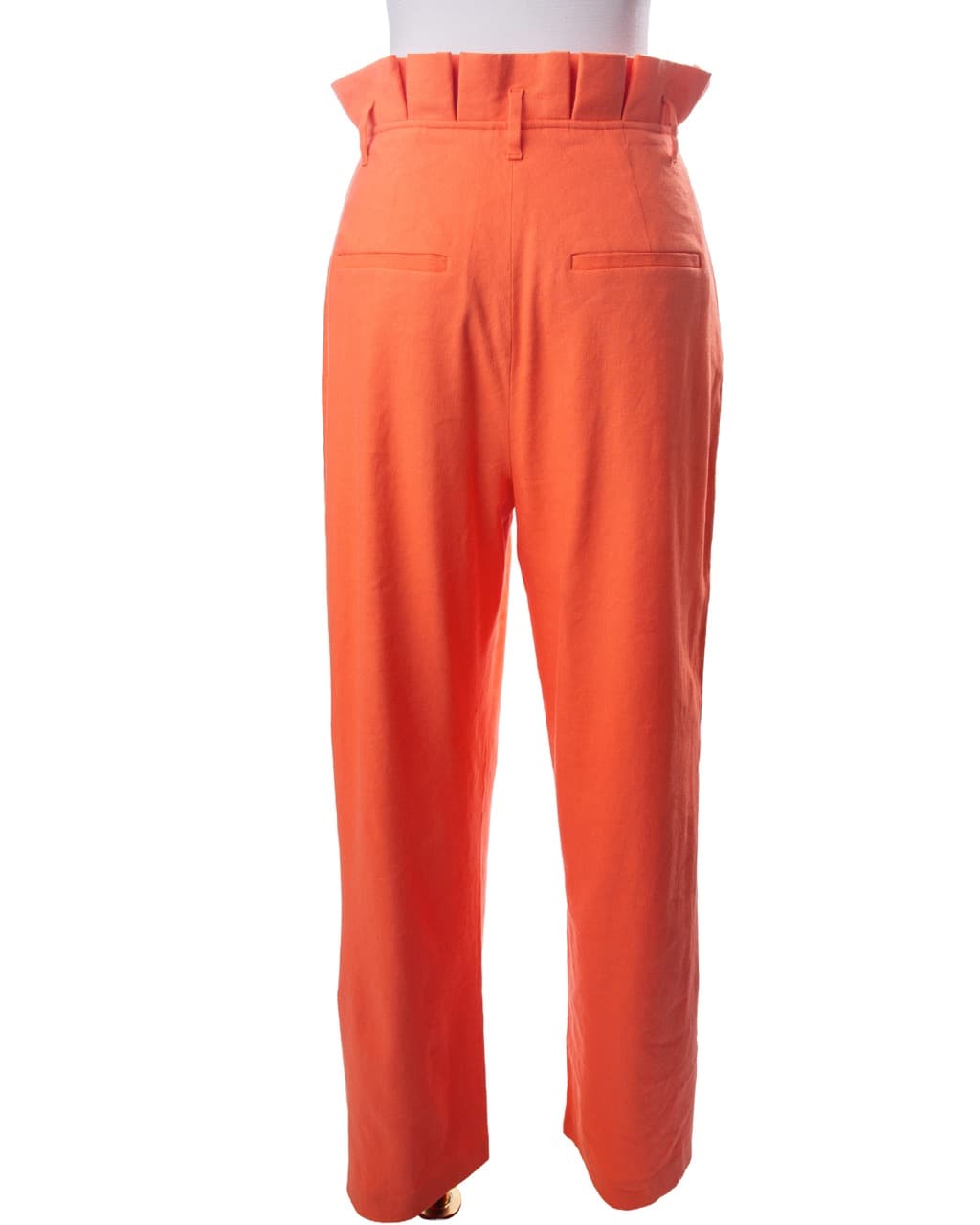 Alice + Olivia Coral Paperbag Waist Linen Blend Trousers