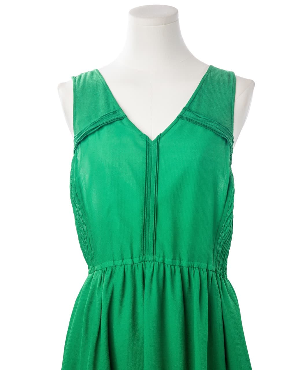 Marc by Marc Jacobs Emerald Silk Textured Sleeveless Dress