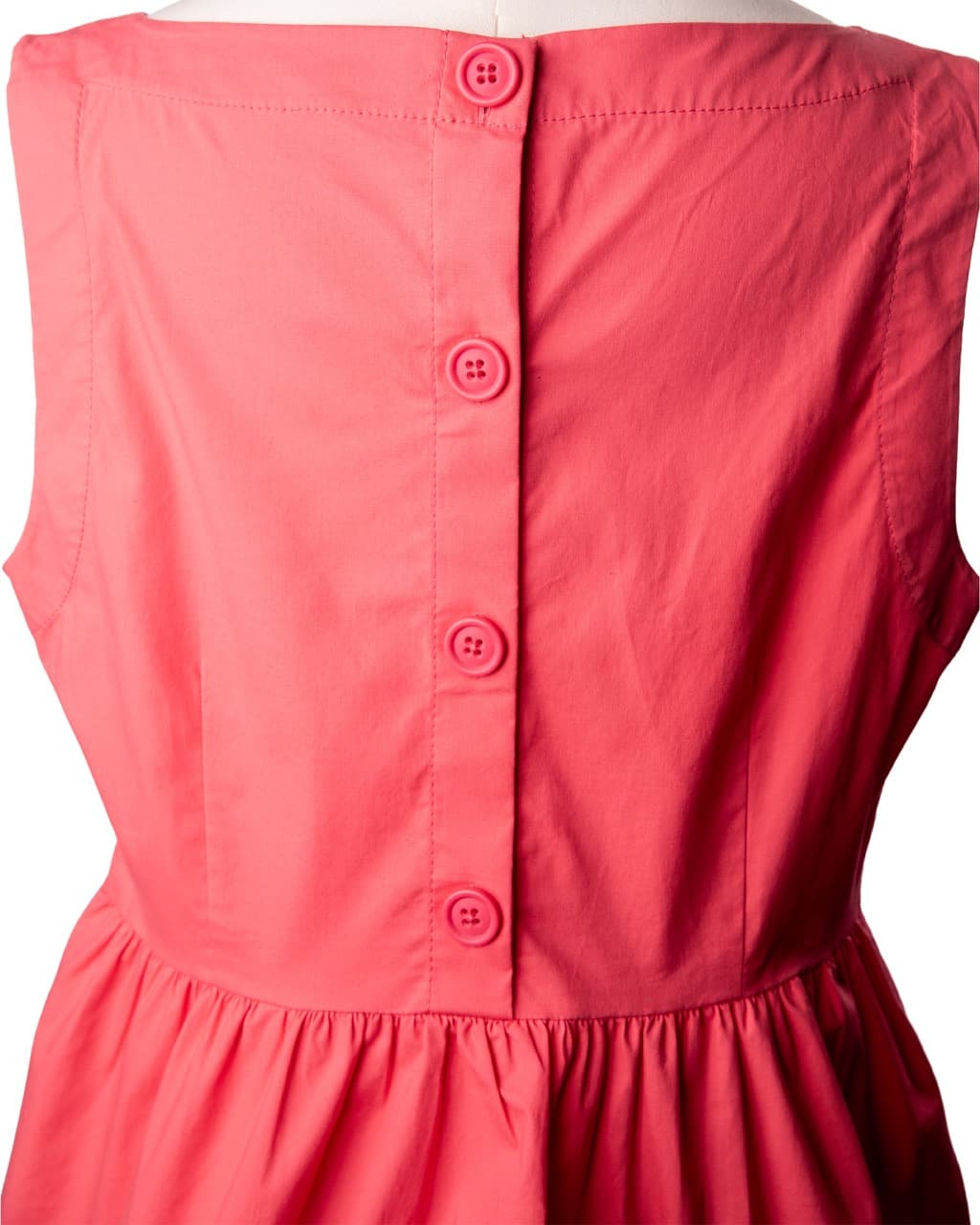 Kate Spade New York Coral Pink Button-Back Peplum Top