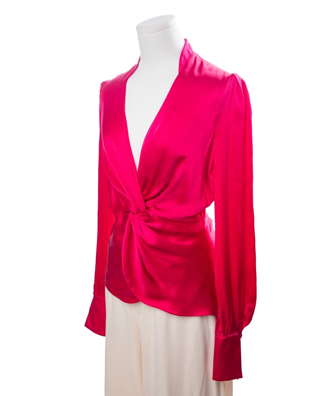 Jonathan Simkhai Silk Twist-Front Blouse
