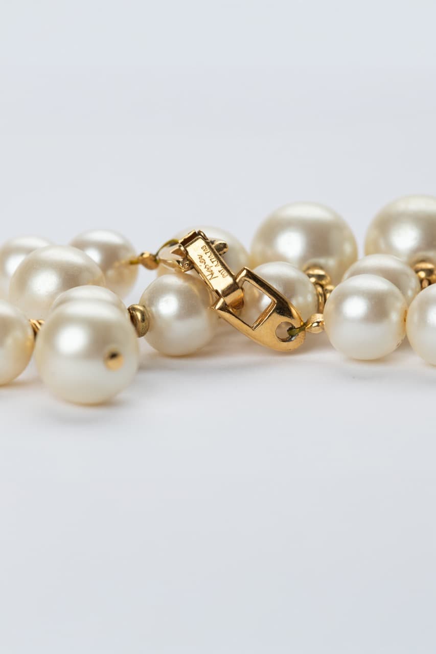 Napier Faux Pearl Statement Necklace & Drop Earring Set